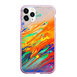 Чехол iPhone 11 Pro матовый Буйство красок Лето Riot of colors Summer, цвет: 3D-розовый