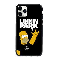 Чехол iPhone 11 Pro матовый LINKIN PARK ГОМЕР СИМПСОН, SIMPSONS