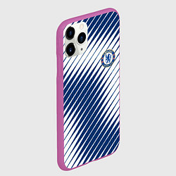 Чехол iPhone 11 Pro матовый Маленькое лого ЧЕЛСИ АБСТРАКЦИЯ, цвет: 3D-фиолетовый — фото 2
