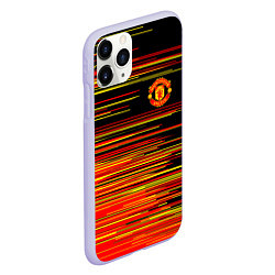 Чехол iPhone 11 Pro матовый Манчестер юнайтед manchester united ФКМЮ, цвет: 3D-светло-сиреневый — фото 2