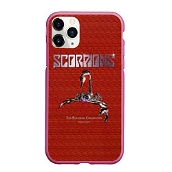 Чехол iPhone 11 Pro матовый The Platinum Collection - Scorpions, цвет: 3D-малиновый