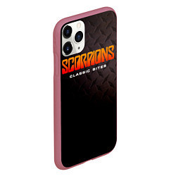 Чехол iPhone 11 Pro матовый Classic Bites - Scorpions, цвет: 3D-малиновый — фото 2