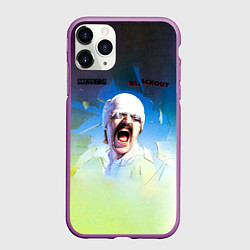 Чехол iPhone 11 Pro матовый Blackout - Scorpions, цвет: 3D-фиолетовый