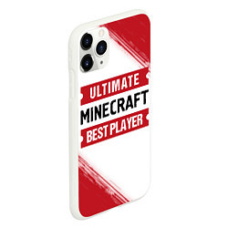 Чехол iPhone 11 Pro матовый Minecraft: таблички Best Player и Ultimate, цвет: 3D-белый — фото 2