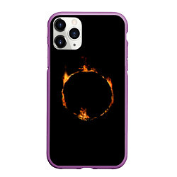 Чехол iPhone 11 Pro матовый Знак тьмы из Dark Souls, цвет: 3D-фиолетовый