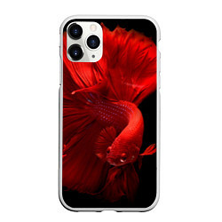 Чехол iPhone 11 Pro матовый Бойцовская-рыбка