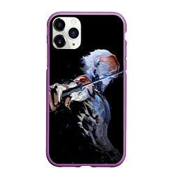 Чехол iPhone 11 Pro матовый METAL GEAR RISING Райден с мечом, цвет: 3D-фиолетовый