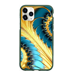 Чехол iPhone 11 Pro матовый Двойная авангардная спираль Double avant-garde spi, цвет: 3D-темно-зеленый