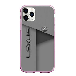 Чехол iPhone 11 Pro матовый Lexus - серая абстракция, цвет: 3D-розовый