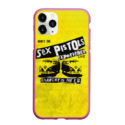 Чехол iPhone 11 Pro матовый Sex Pistols experience LIVE, цвет: 3D-малиновый