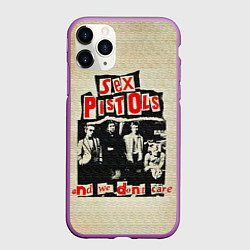 Чехол iPhone 11 Pro матовый We Dont Care - Sex Pistols, цвет: 3D-фиолетовый