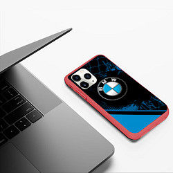 Чехол iPhone 11 Pro матовый BMW : БМВ ЛОГО, цвет: 3D-красный — фото 2