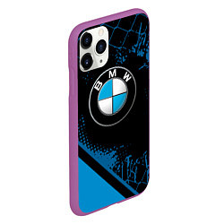 Чехол iPhone 11 Pro матовый BMW : БМВ ЛОГО, цвет: 3D-фиолетовый — фото 2