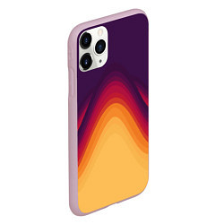 Чехол iPhone 11 Pro матовый Волны песка и лавы, цвет: 3D-розовый — фото 2