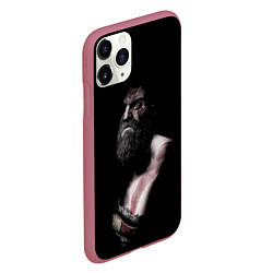 Чехол iPhone 11 Pro матовый Кратос Kratos, цвет: 3D-малиновый — фото 2