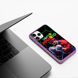 Чехол iPhone 11 Pro матовый ММАРИО ММА Супер Марио Super Mario, цвет: 3D-фиолетовый — фото 2