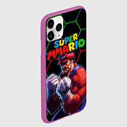 Чехол iPhone 11 Pro матовый ММАРИО ММА Супер Марио Super Mario, цвет: 3D-фиолетовый — фото 2