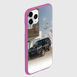 Чехол iPhone 11 Pro матовый Тoyota Land Cruiser Prado у горного коттеджа Mount, цвет: 3D-фиолетовый — фото 2
