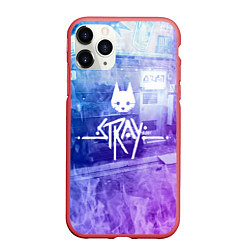 Чехол iPhone 11 Pro матовый Stray: Neon Logo