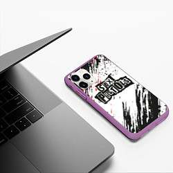 Чехол iPhone 11 Pro матовый Sex Pistols Big Logo, цвет: 3D-фиолетовый — фото 2