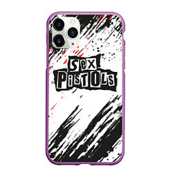 Чехол iPhone 11 Pro матовый Sex Pistols Big Logo, цвет: 3D-фиолетовый