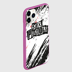 Чехол iPhone 11 Pro матовый Sex Pistols Big Logo, цвет: 3D-фиолетовый — фото 2