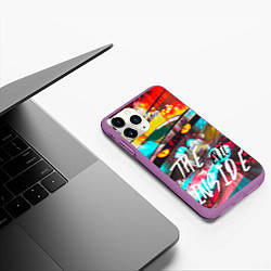 Чехол iPhone 11 Pro матовый The Evil Inside, цвет: 3D-фиолетовый — фото 2