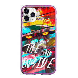 Чехол iPhone 11 Pro матовый The Evil Inside, цвет: 3D-фиолетовый