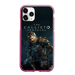 Чехол iPhone 11 Pro матовый Джейкоб Ли The Callisto Protocol, цвет: 3D-малиновый