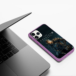 Чехол iPhone 11 Pro матовый Джейкоб Ли The Callisto Protocol, цвет: 3D-фиолетовый — фото 2