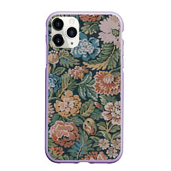 Чехол iPhone 11 Pro матовый Floral pattern Цветочный паттерн, цвет: 3D-светло-сиреневый