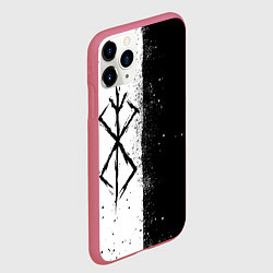 Чехол iPhone 11 Pro матовый КЛЕЙМО ЖЕРТВЫ ЧБ БЕРСЕРК, цвет: 3D-малиновый — фото 2