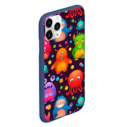 Чехол iPhone 11 Pro матовый CHARMING MONSTERS, цвет: 3D-тёмно-синий — фото 2