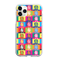 Чехол iPhone 11 Pro матовый Дональд Трамп, цветной паттерн