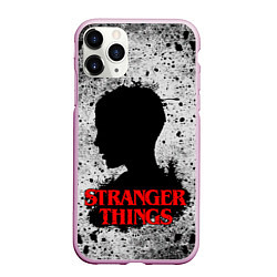 Чехол iPhone 11 Pro матовый Очень странные дела Stranger things, цвет: 3D-розовый