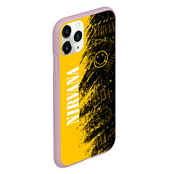 Чехол iPhone 11 Pro матовый Nirvana Паттерн, цвет: 3D-розовый — фото 2