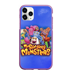 Чехол iPhone 11 Pro матовый My singing monsters поющие монстры, цвет: 3D-фиолетовый