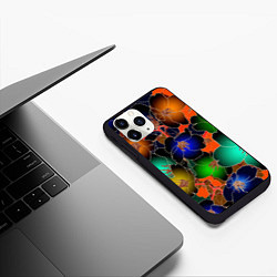 Чехол iPhone 11 Pro матовый Vanguard floral pattern Summer night Fashion trend, цвет: 3D-черный — фото 2