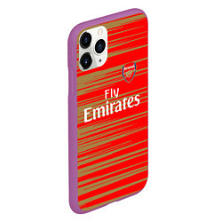 Чехол iPhone 11 Pro матовый Arsenal fly emirates, цвет: 3D-фиолетовый — фото 2
