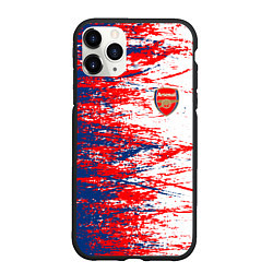 Чехол iPhone 11 Pro матовый Arsenal fc арсенал фк texture, цвет: 3D-черный