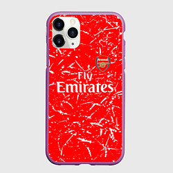 Чехол iPhone 11 Pro матовый Arsenal fly emirates sport, цвет: 3D-фиолетовый
