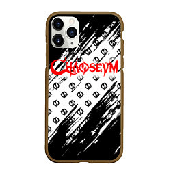 Чехол iPhone 11 Pro матовый Chaoseum Pattern Logo, цвет: 3D-коричневый