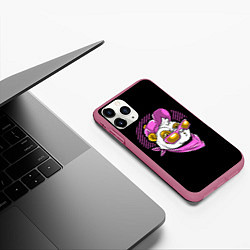 Чехол iPhone 11 Pro матовый KOTOFEY WITH GLASSES, цвет: 3D-малиновый — фото 2