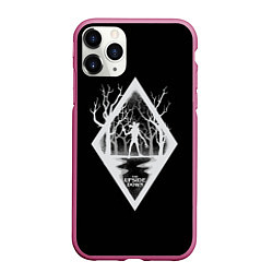 Чехол iPhone 11 Pro матовый Welcome to the Upside Down Stranger Things, цвет: 3D-малиновый