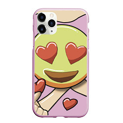 Чехол iPhone 11 Pro матовый LOVE- emotion collection, цвет: 3D-розовый