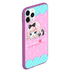 Чехол iPhone 11 Pro матовый Цубамэ Коясу Kaguya-sama: Love is War, цвет: 3D-фиолетовый — фото 2