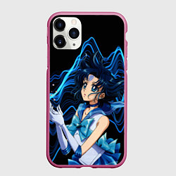 Чехол iPhone 11 Pro матовый Сейлор Меркурий -гениальная школьница, цвет: 3D-малиновый