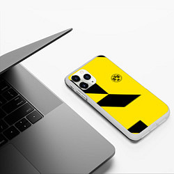 Чехол iPhone 11 Pro матовый Фк боруссия - fc borussia logo, цвет: 3D-белый — фото 2