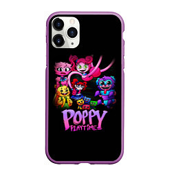 Чехол iPhone 11 Pro матовый POPPY PLAYTIME chapter 2 персонажи игры, цвет: 3D-фиолетовый