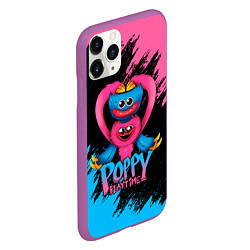 Чехол iPhone 11 Pro матовый GAME POPPY PLAYTIME HAGGY WAGGY AND KISSY MISSY, цвет: 3D-фиолетовый — фото 2